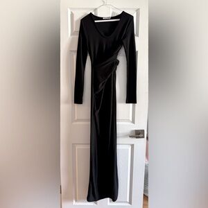 Alexander Wang black maxi dress long sleeve knit size S runs small!